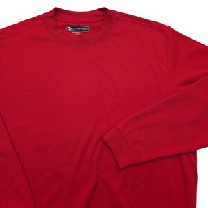 Pebble Beach Performance Sweatshirt Pullover Heavy Red Mens Large